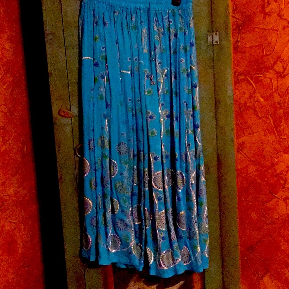 Gorgeous “Angel Touch” skirt . Lots of bling, on the beautiful blue fabric.